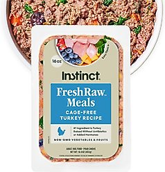 Instinct FreshRaw Meals Grain-Free Cage-Free Turkey Recipe Dog Food, 16-oz, case of 6