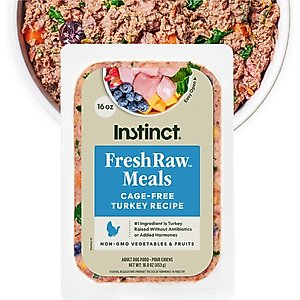 Instinct FreshRaw Meals Grain-Free Cage-Free Turkey Recipe Dog Food, 16-oz, case of 6