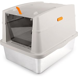 Aphyxen Stainless Steel Enclosed Cat Litter Box