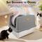 Show in main carousel: allforpaws Go Fresh Stainless Steel Hooded Cat Litter Box, Grey slide 4 of 9