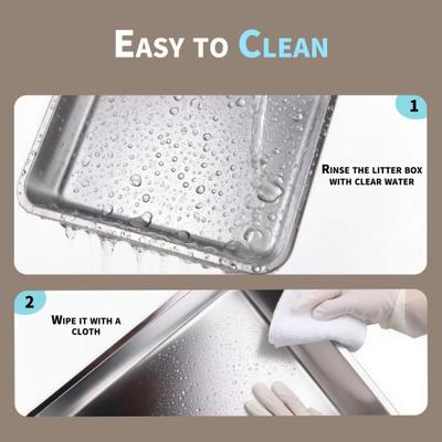 Show full view: allforpaws Go Fresh Stainless Steel Hooded Cat Litter Box, Grey slide 2 of 9