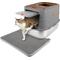 Show in main carousel: allforpaws Go Fresh Top & Front Entry Stainless Steel Hooded Cat Litter Box, Grey slide 1 of 9