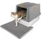 Show in main carousel: allforpaws Go Fresh Stainless Steel Hooded Cat Litter Box, Grey slide 1 of 9
