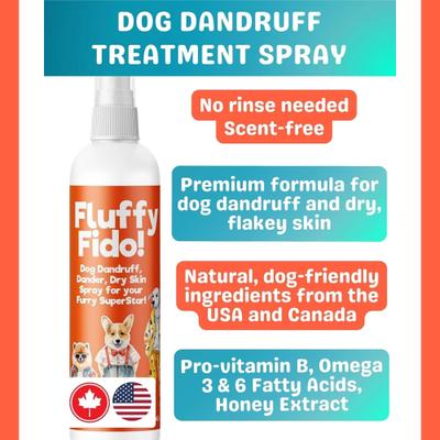 Show full view: Pet MasterMind Fluffy Fido Dog Dandruff Treatment Spray, 7-fl oz bottle slide 6 of 9