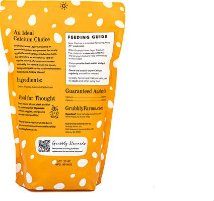 Show full view: Grubbly Farms Layer Calcium Vitamins Poultry Granules, 5-lb bag slide 3 of 5