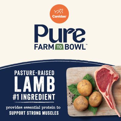 Show full view: CANIDAE PURE Limited Ingredient Lamb, Goat & Venison Meals Recipe + Salmon & Sweet Potato Recipe Dry Dog Food slide 5 of 9