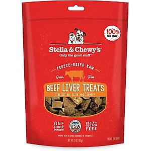 Stella & Chewy's Beef Liver Freeze-Dried Raw Dog Treats, 3-oz bag