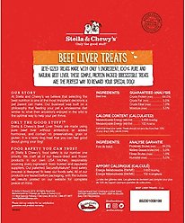 Stella & Chewy's Beef Liver Freeze-Dried Raw Dog Treats, 3-oz bag slide 2 of 9