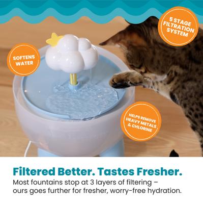 Show full view: Catstages Purrfect Rain Cat Water Fountain, 67-oz slide 3 of 11