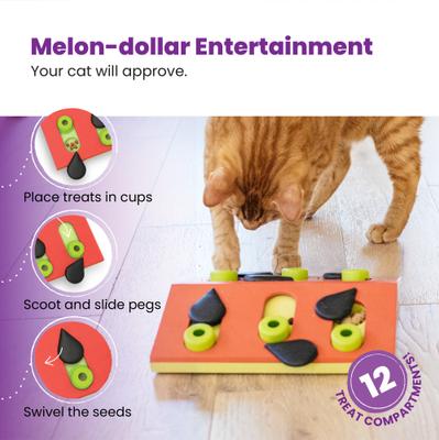 Show full view: Nina Ottosson by Outward Hound Melon Madness Puzzle & Play Cat Toy slide 3 of 12