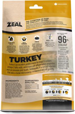 Show full view: Zeal Canada Turkey Recipe Grain-Free Gently Air-Dried Dog Food, 2.2-lb bag slide 3 of 12