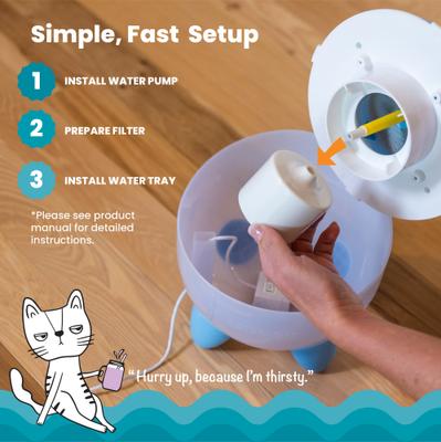 Show full view: Catstages Purrfect Rain Cat Water Fountain, 67-oz slide 6 of 11