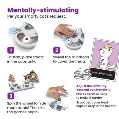 Show full view: Nina Ottosson by Outward Hound Rainy Day Puzzle & Play Cat Toy slide 6 of 13