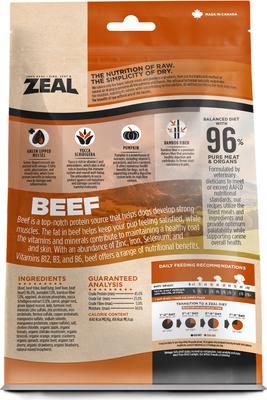 Show full view: Zeal Canada Beef Recipe Grain-Free Gently Air-Dried Dog Food, 2.2-lb bag slide 3 of 12