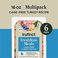 Instinct FreshRaw Meals Grain-Free Cage-Free Turkey Recipe Dog Food, 16-oz, case of 6 slide 2 of 8