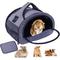 Show in main carousel: jansno Small Pet Carrier with Stable Handle & Waterproof Pad, Grey, Large slide 1 of 6