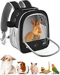 jansno Portable Small Pet Carrier Backpack with Water Bottle Holder, Black