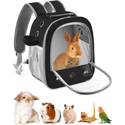 jansno jansno Portable Small Pet Carrier Backpack with Water Bottle Holder, Black