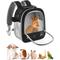 Show in main carousel: jansno Portable Small Pet Carrier Backpack with Water Bottle Holder, Black slide 1 of 7