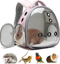 jansno Portable Small Pet Carrier Backpack, Pink