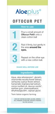 Show full view: Aloeplus Oftocur Gentle Eye Cleanser for Dogs & Cats, 3.38-fl oz bottle slide 4 of 8