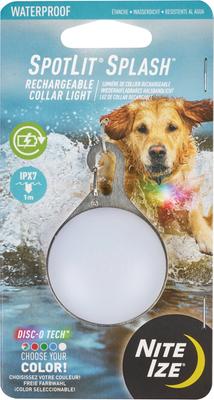Show full view: Nite Ize SpotLit Splash Waterproof Rechargeable Disc-O Tech Collar Light slide 4 of 8