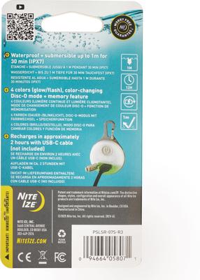 Show full view: Nite Ize SpotLit Splash Waterproof Rechargeable Disc-O Tech Collar Light slide 5 of 8