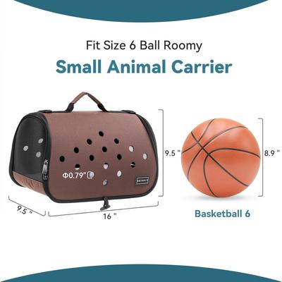 Show full view: jansno Portable Small Pet Carrier, Brown slide 2 of 6