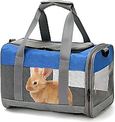 jansno Portable Small Pet Carrier Hand Bag, Blue & Gray