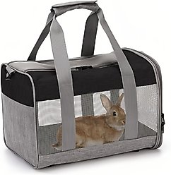 jansno Portable Small Pet Carrier Hand Bag, Black & Gray