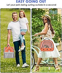 jansno Portable Small Animal Carrier Pouch, Orange slide 2 of 7