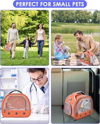 Show full view: jansno Portable Small Animal Carrier Pouch, Orange slide 6 of 7