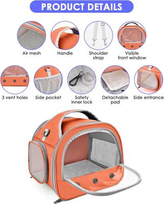 Show full view: jansno Portable Small Animal Carrier Pouch, Orange slide 4 of 7
