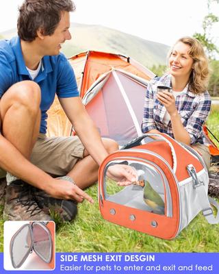 Show full view: jansno Portable Small Animal Carrier Pouch, Orange slide 5 of 7