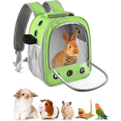 jansno jansno Portable Small Pet Carrier Backpack with Water Bottle Holder, Green