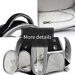 jansno Portable Small Pet Carrier Backpack, Black slide 2 of 6