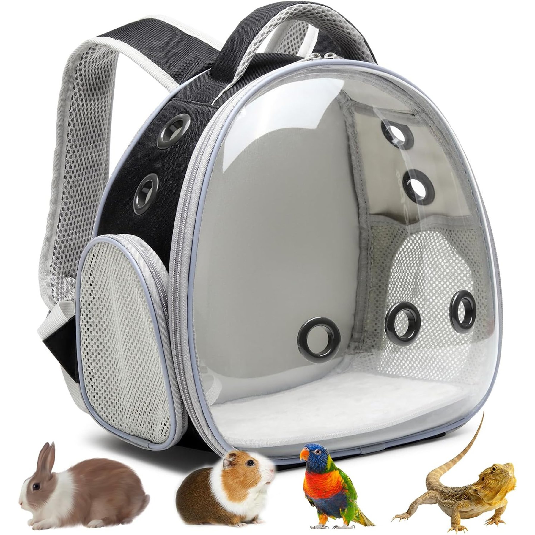 jansno Portable Small Pet Carrier Backpack, Black