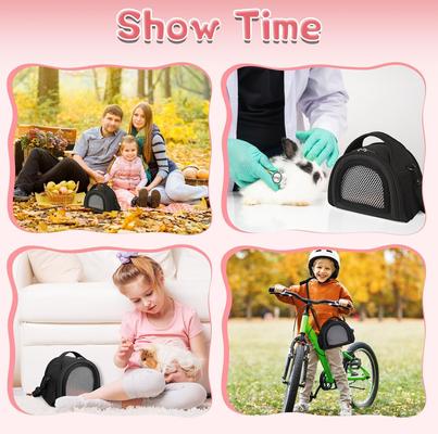 Show full view: jansno Portable Small Pet Carrier Bag, Black slide 6 of 6