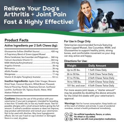 Show full view: VetSmart Formulas Critical Joint Relief Soft Chew for Dogs, 60 count slide 5 of 10