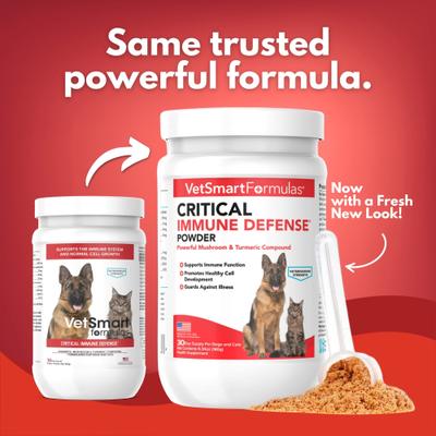 Show full view: VetSmart Formulas Critical Immune Defense Mushroom & Turmeric Compound Dog & Cat Supplement, 6.3-oz bottle, 1 count slide 3 of 13