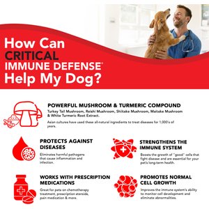 VetSmart Formulas Critical Immune Defense Mushroom & Turmeric Compound Dog & Cat Supplement, 6.3-oz bottle, 1 count