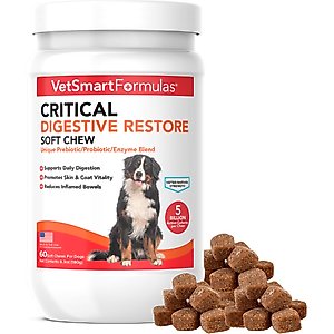 VetSmart Formulas Critical Digestive Restore Soft Chew for Dogs, 60 count