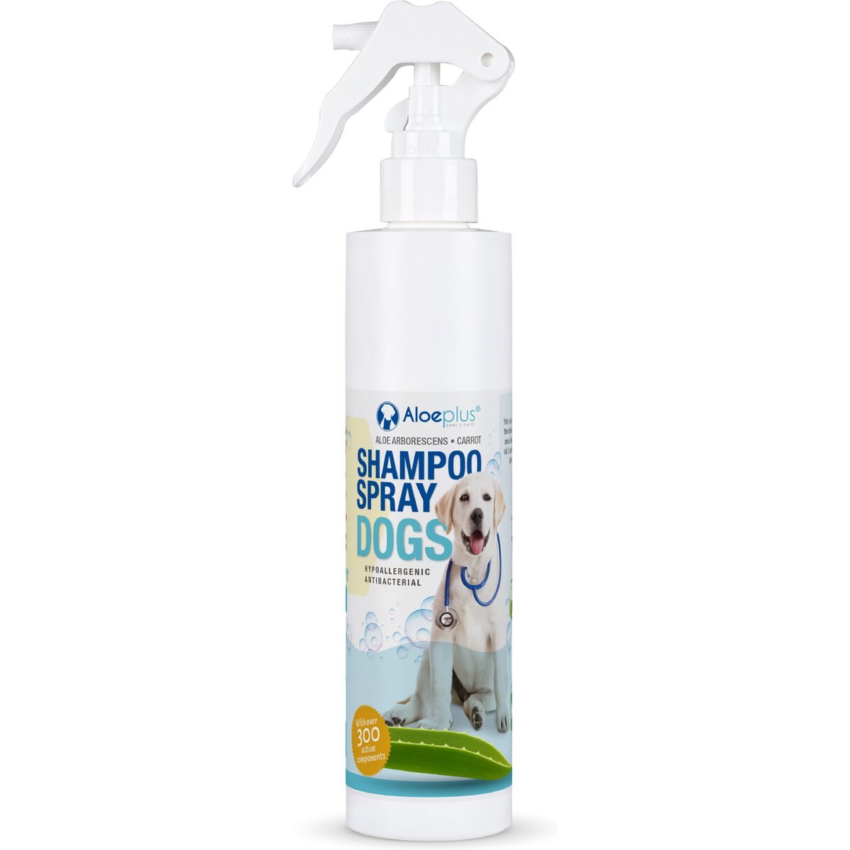 Aloeplus Itchy Skin Relief, Hypoallergenic Rinse-Off Spray Shampoo for Dogs, 8.45-fl oz bottle