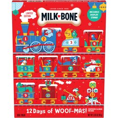 Milk-Bone 12 Days of Woofmas Countdown Calendar Beef & Peanut Butter Crunchy Adult Dog Treats, 2.85-oz box