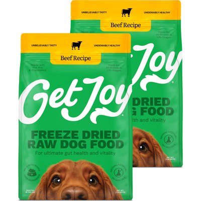 Get Joy Get Joy Fresh Beef Gluten-Free Freeze-Dried Raw Dog Food, 64-oz bundle