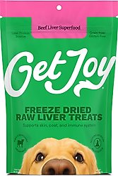Get Joy Superfood Beef Organ Liver High Protein, Grain & Gluten-Free Freeze-Dried Dog Treats, 4-oz bag