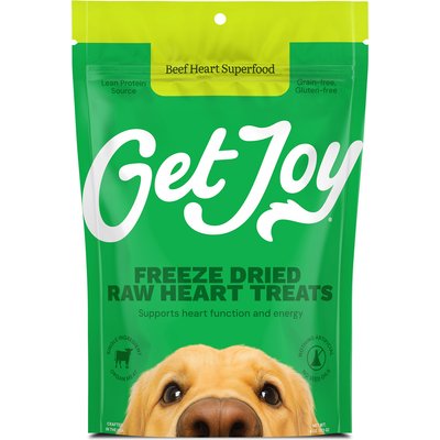 Get Joy Get Joy Superfood Beef Organ Heart High Protein, Grain & Gluten-Free Freeze-Dried Dog Treats, 16-oz bag