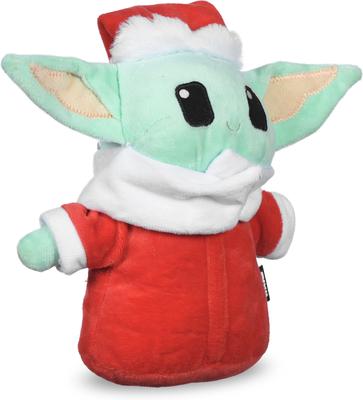 Show full view: Fetch For Pets Christmas Star Wars Holiday Grogu Santa Squeaky Plush Dog Toy slide 3 of 4