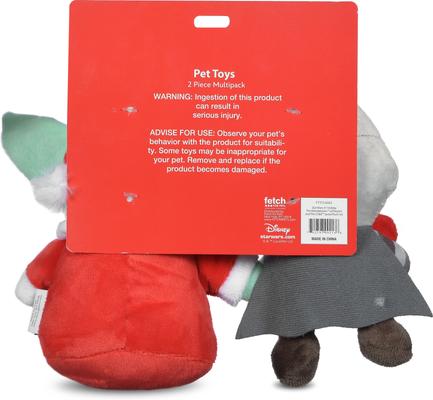 Show full view: Fetch For Pets Christmas Star Wars Holiday The Mandalorian with Present & The Child Santa Plush Dog Toys, 2 count slide 2 of 4