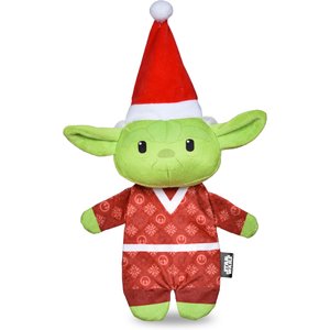 Fetch For Pets Star Wars Holiday Yoda Elf Squeaky Plush Dog Toy